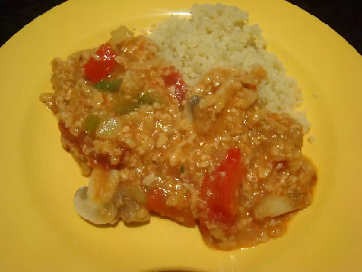 Couscous com soja granulada