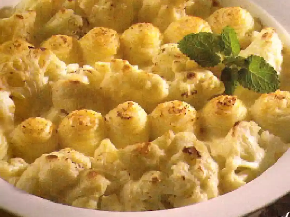 Couve-Flor com Puré de Batata Gratinada