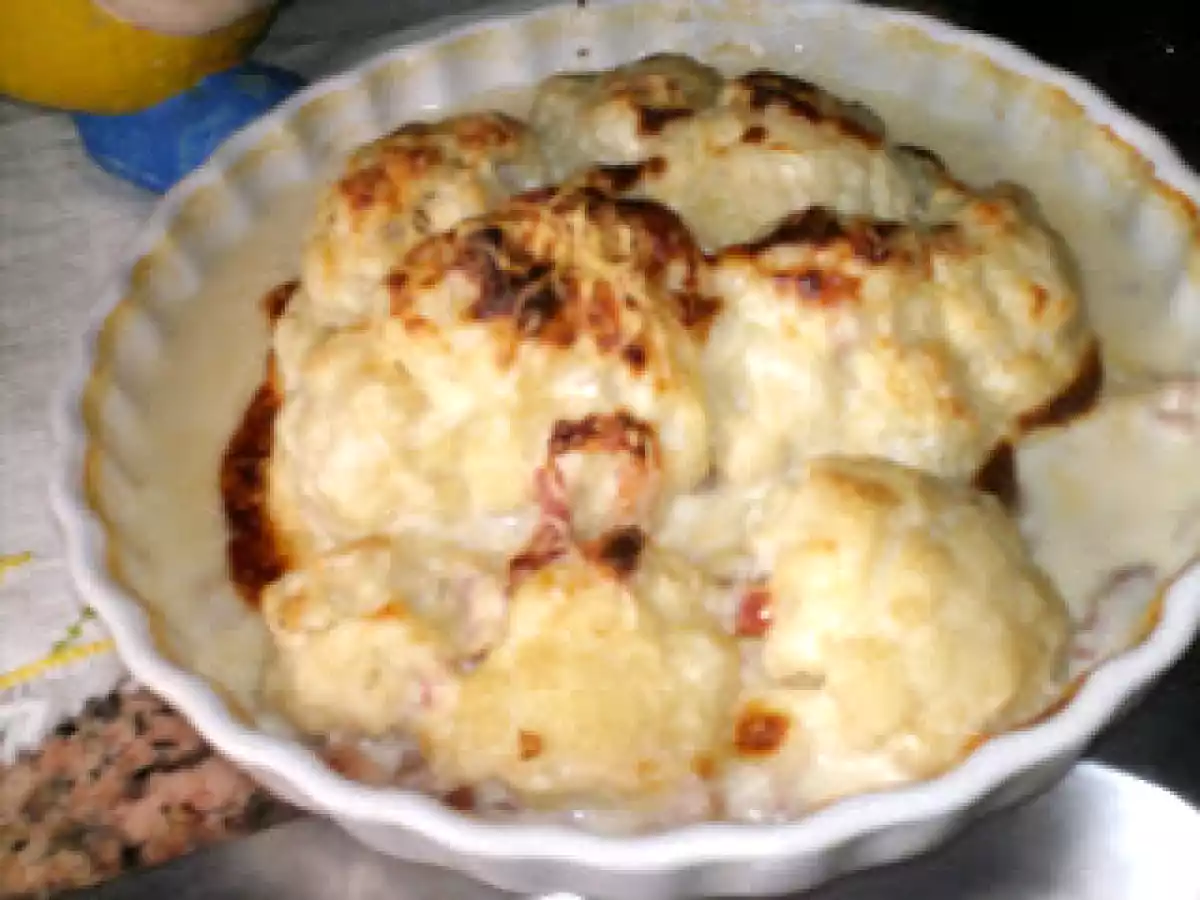Couve flor gratinada