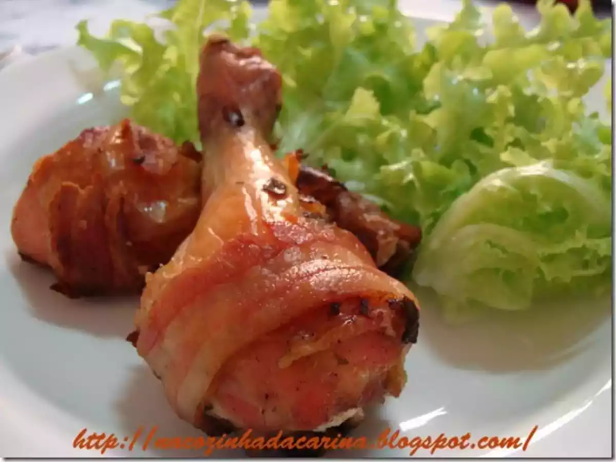 Coxas Assadas com Bacon