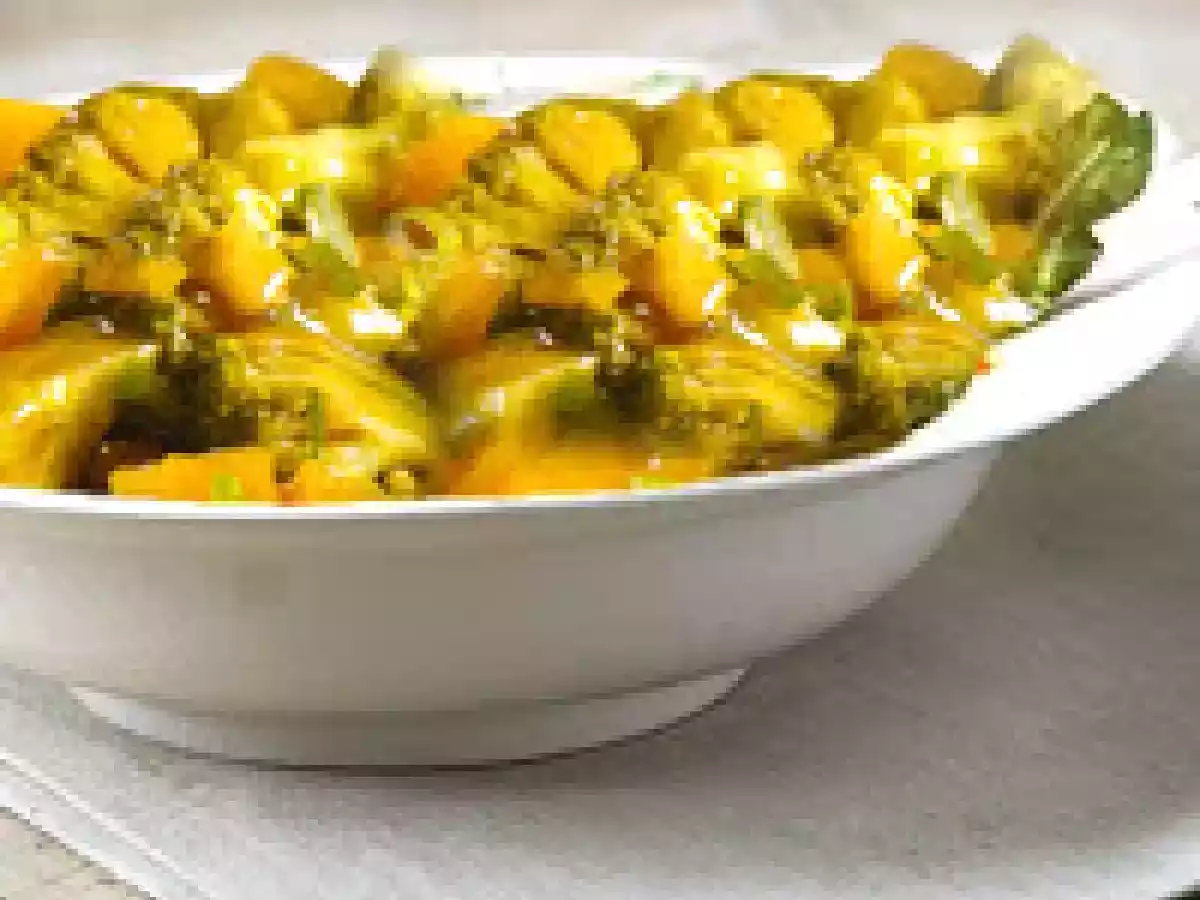 Cozido de Mandioquinha com Brócolis (vegana)