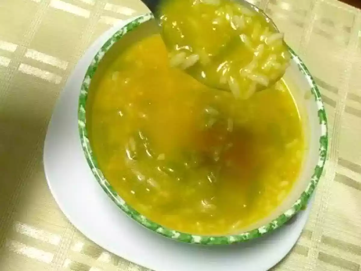 Creme de abóbora com feijão verde e arroz - foto 3