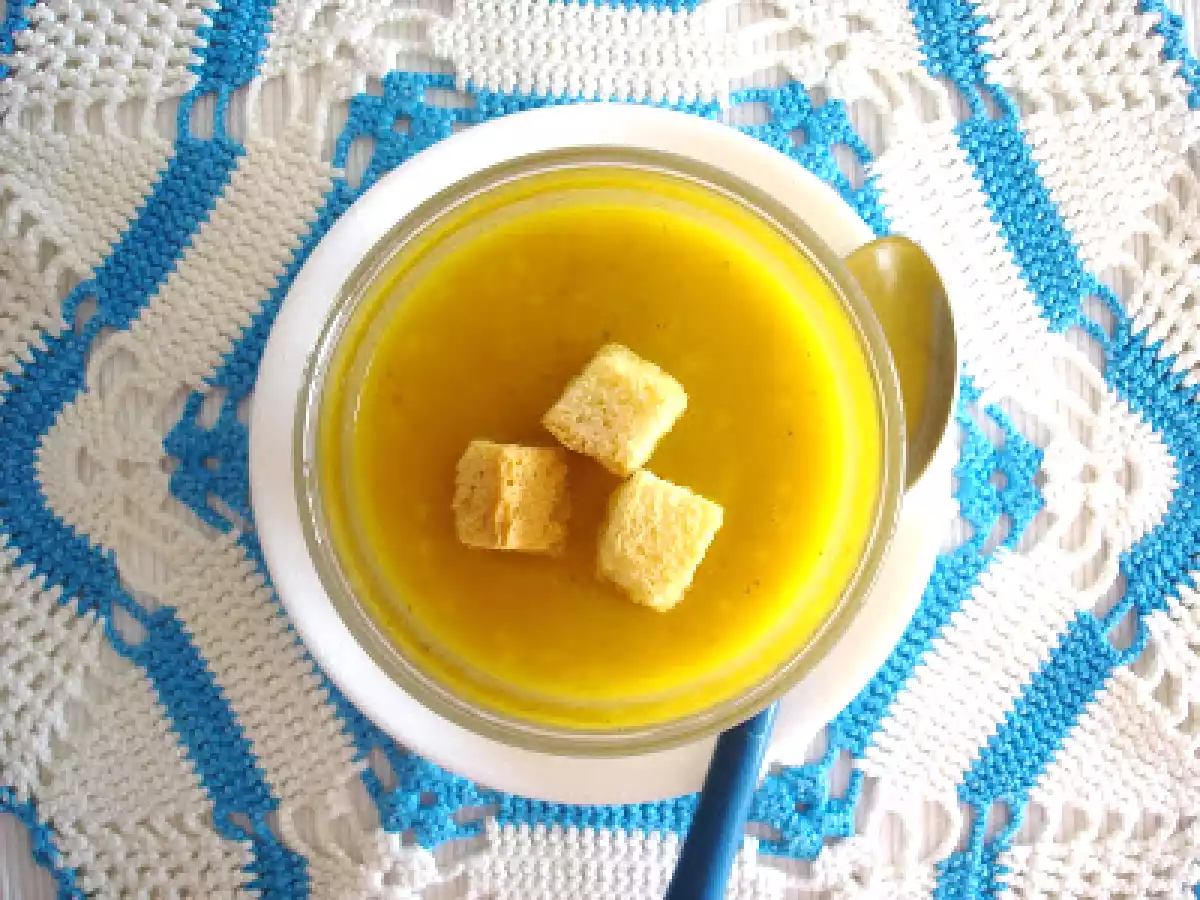 Creme de Abóbora, Courgette e Batata Doce com Couscous