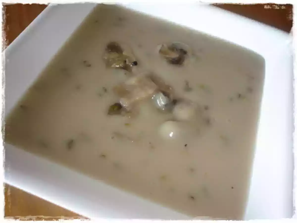 Creme de Cogumelos e Mandioca