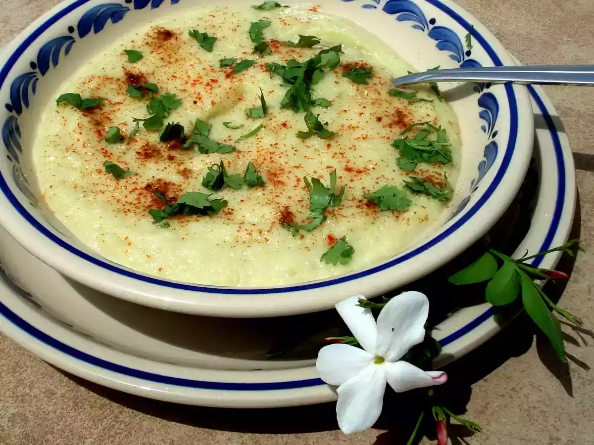 Creme de couve-flor com batata-doce