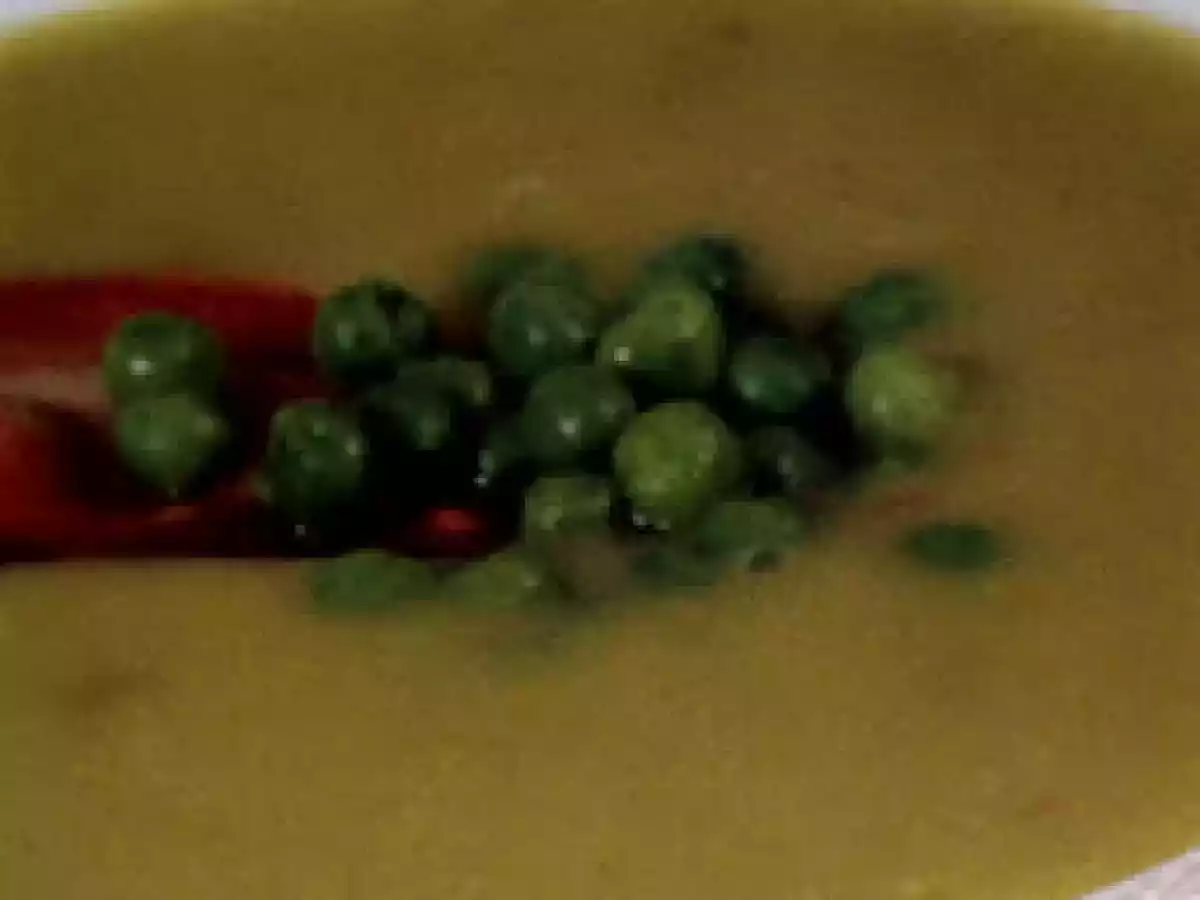 Creme de Ervilhas com Bacon Crocante