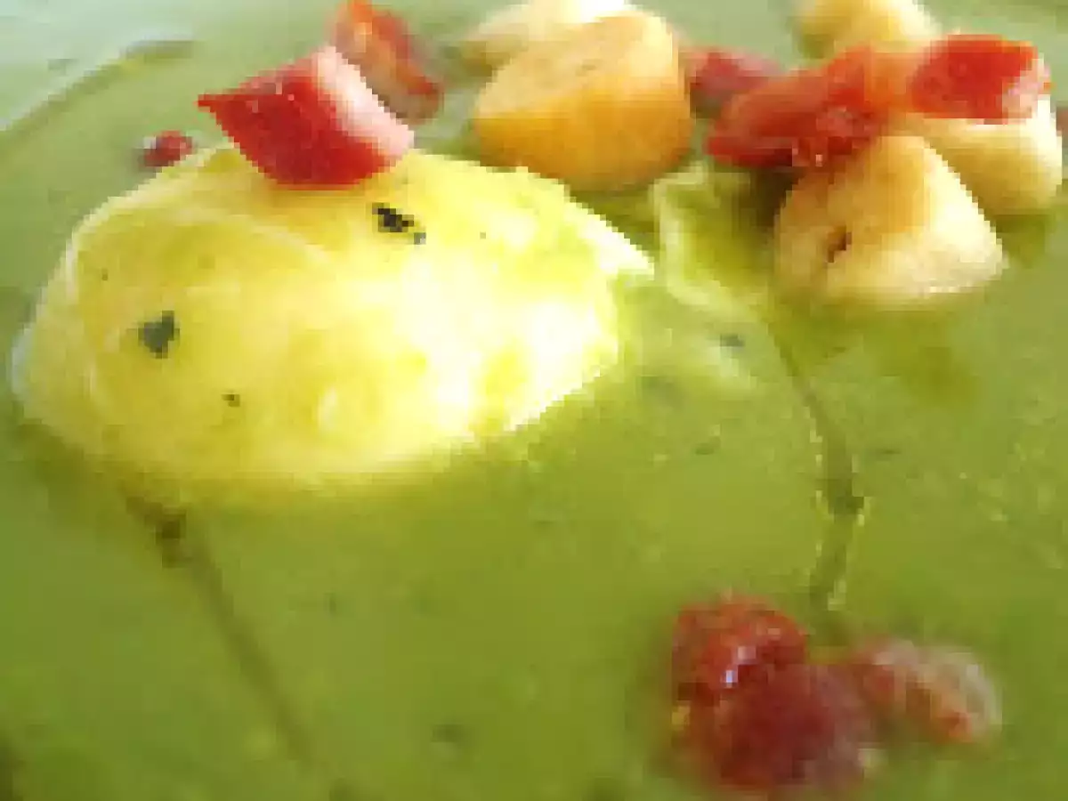 Creme de Ervilhas com Ovo Escalfado e Bacon Tostado - foto 4