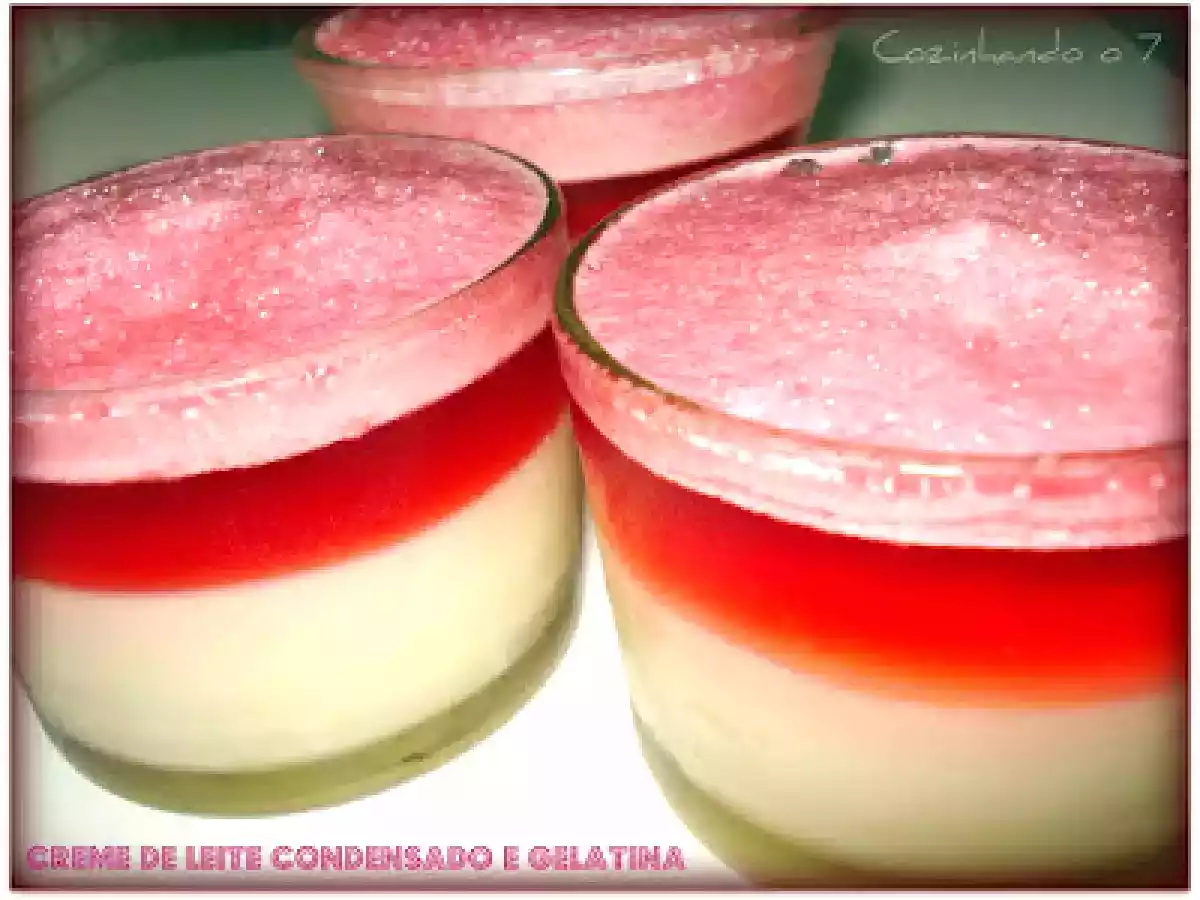 Creme de Leite Condensado e Gelatina