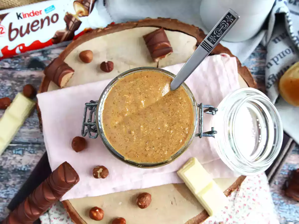 Creme para barrar kinder bueno - apenas 2 ingredientes - foto 3