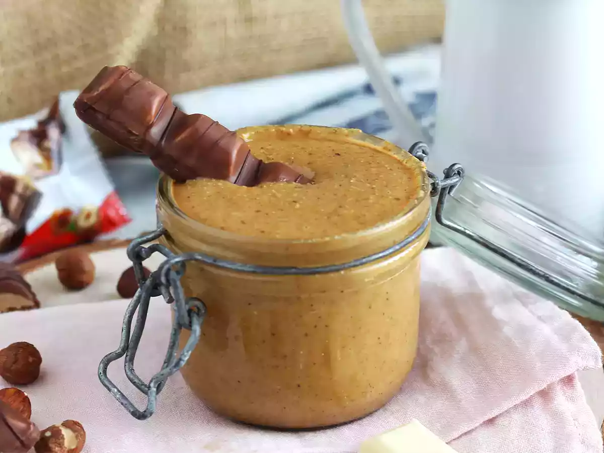 Creme para barrar kinder bueno - apenas 2 ingredientes - foto 4