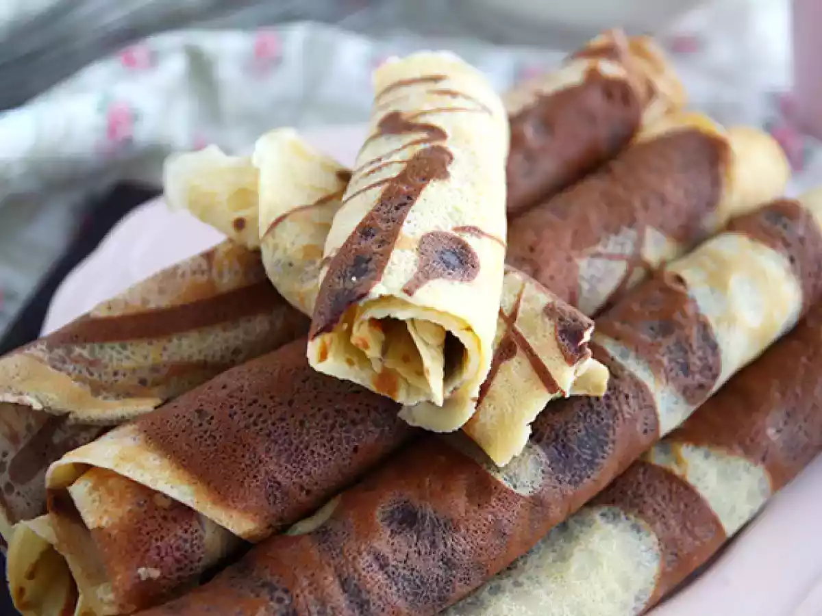Crepe mármore (crepe de chocolate e baunilha) - foto 2