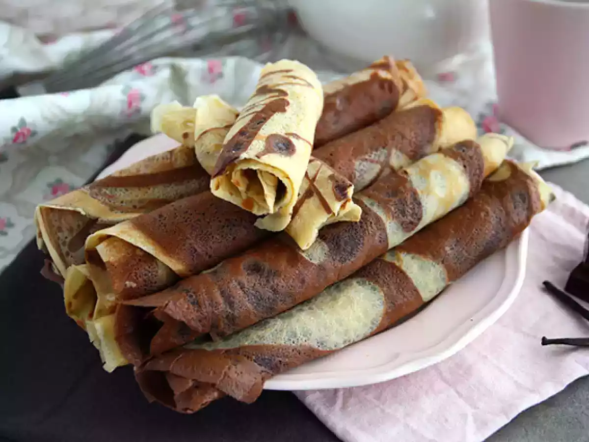 Crepe mármore (crepe de chocolate e baunilha) - foto 4