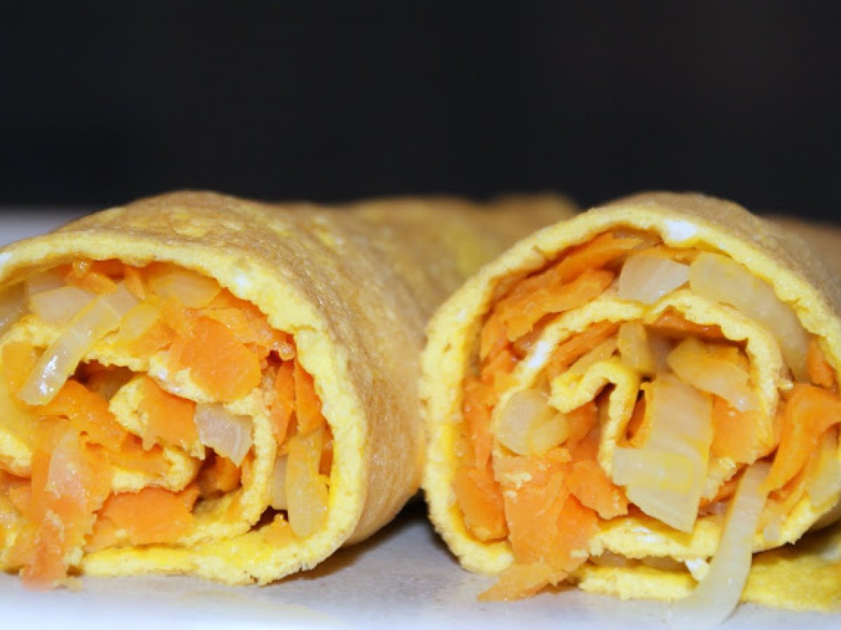 Crepes com vegetais