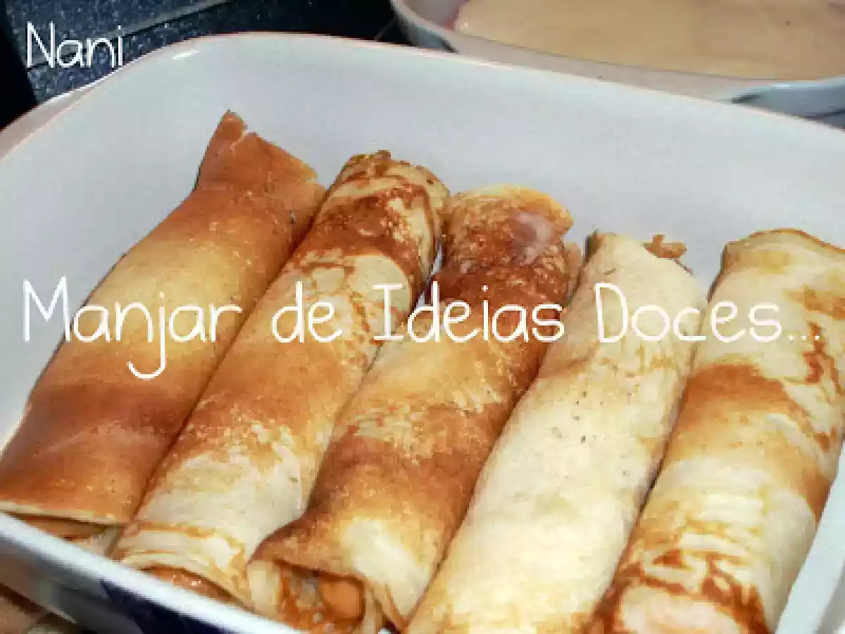 Crepes de Atum, Espinafres e Molho Bechamel