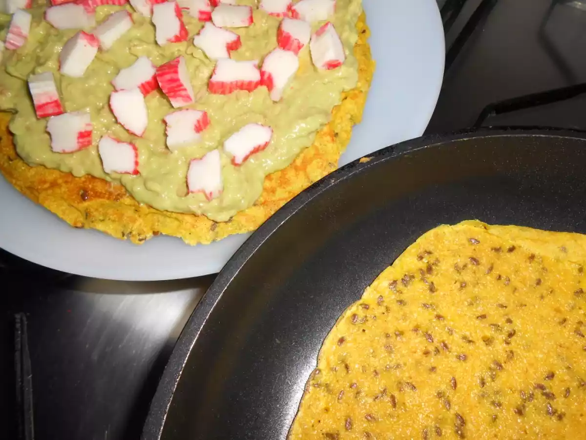 Crepes de aveia com abacate, atum e delícias do mar - foto 2