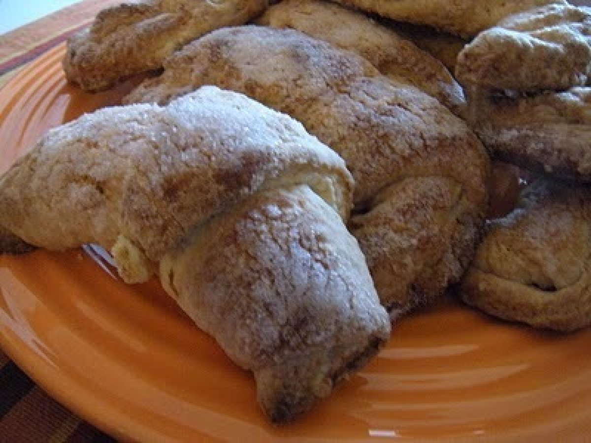Croissants na máquina de fazer pão
