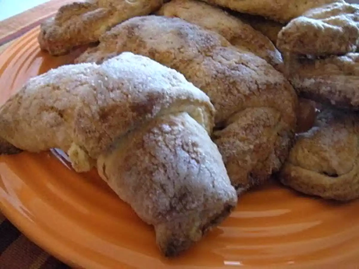 Croissants na máquina de fazer pão