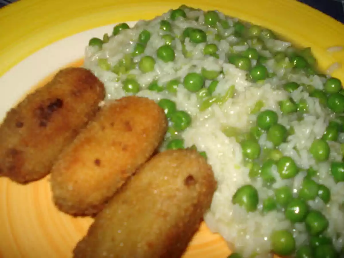 CROQUETES DE CARNE...E ARROZ DE ERVILHAS...