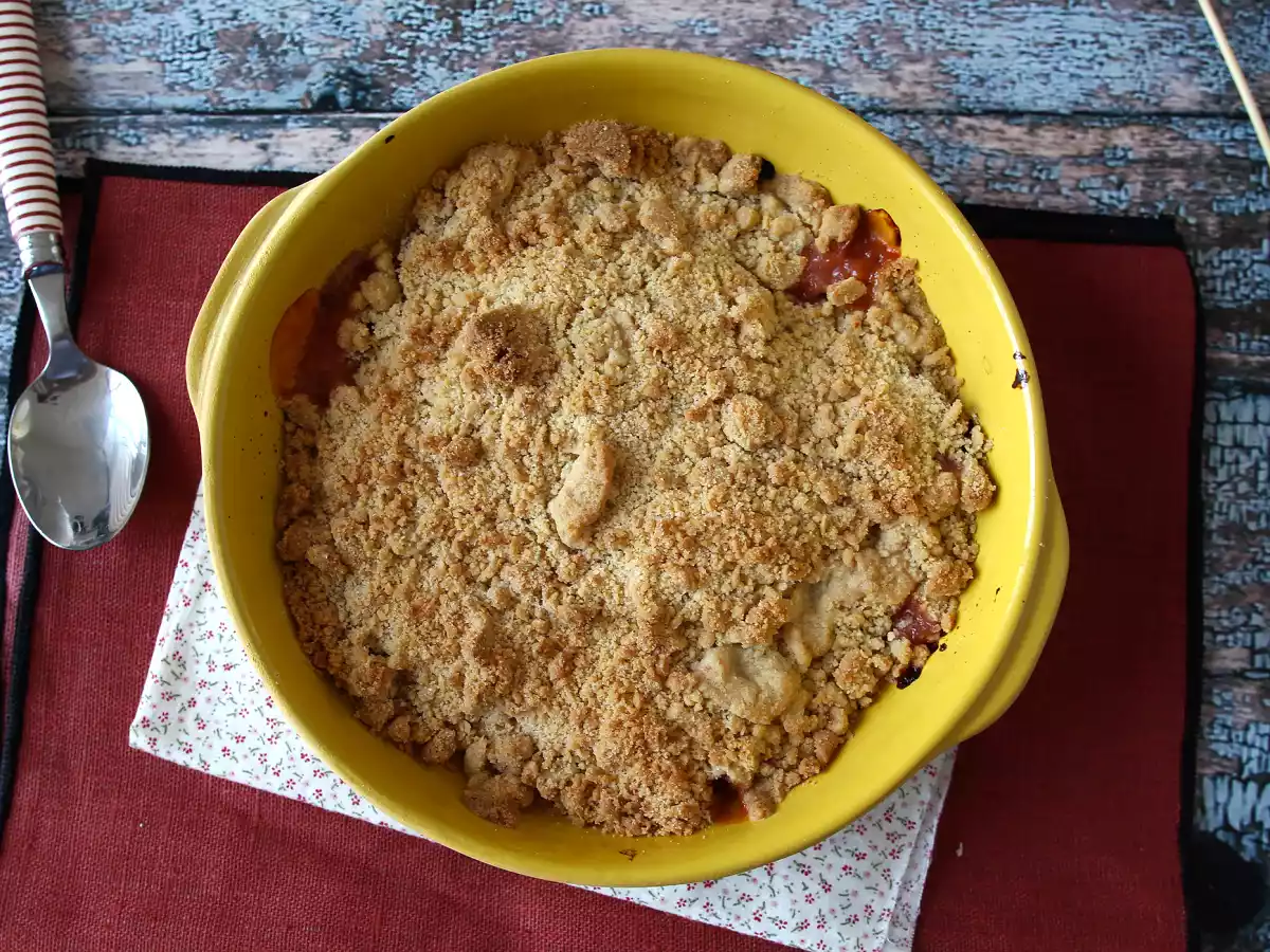 Crumble de damascos, uma receita crocante por fora e macia por dentro! - foto 4