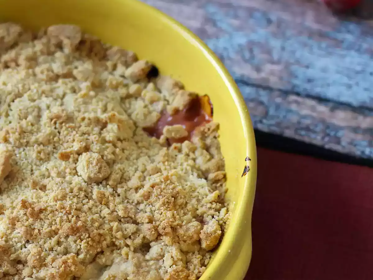 Crumble de damascos, uma receita crocante por fora e macia por dentro! - foto 5