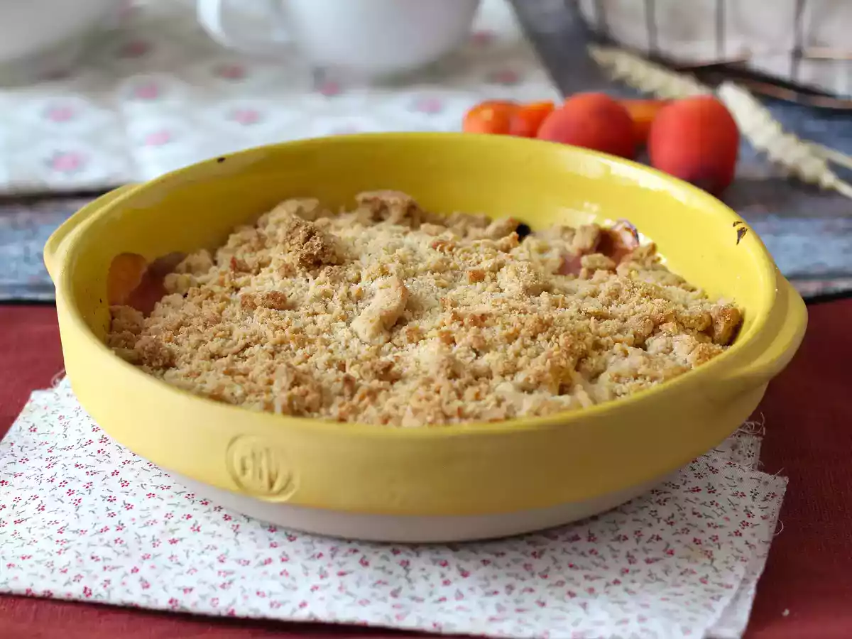Crumble de damascos, uma receita crocante por fora e macia por dentro! - foto 6