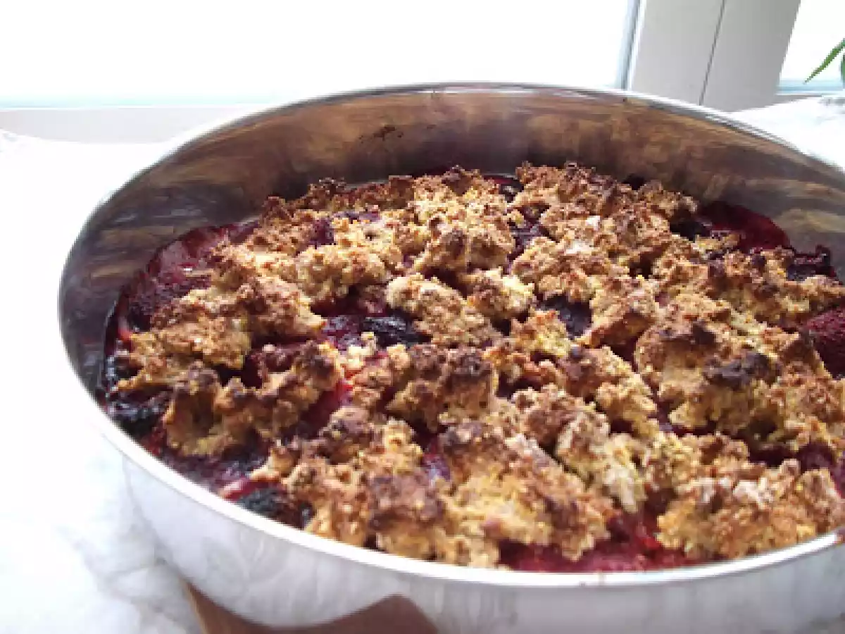 Crumble de frutos vermelhos