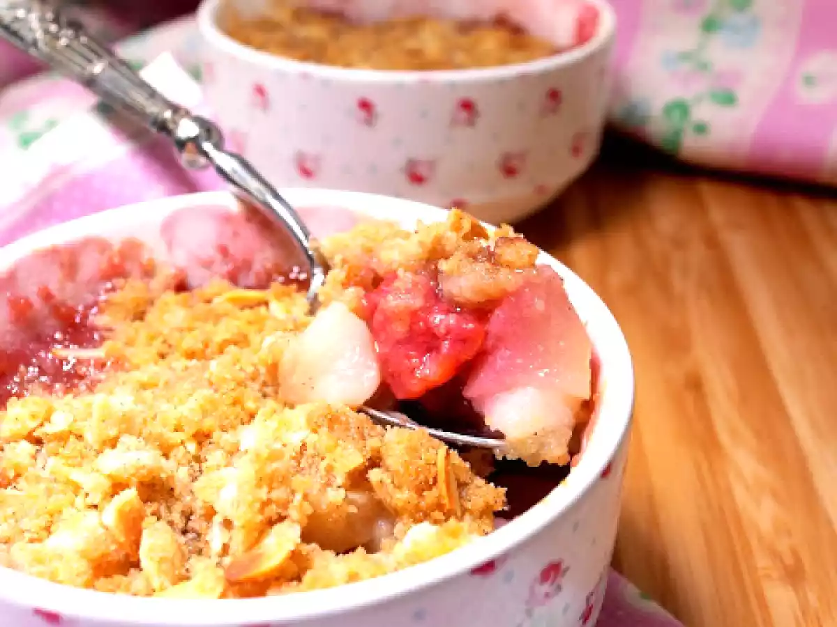 Crumble de Pera e Framboesa