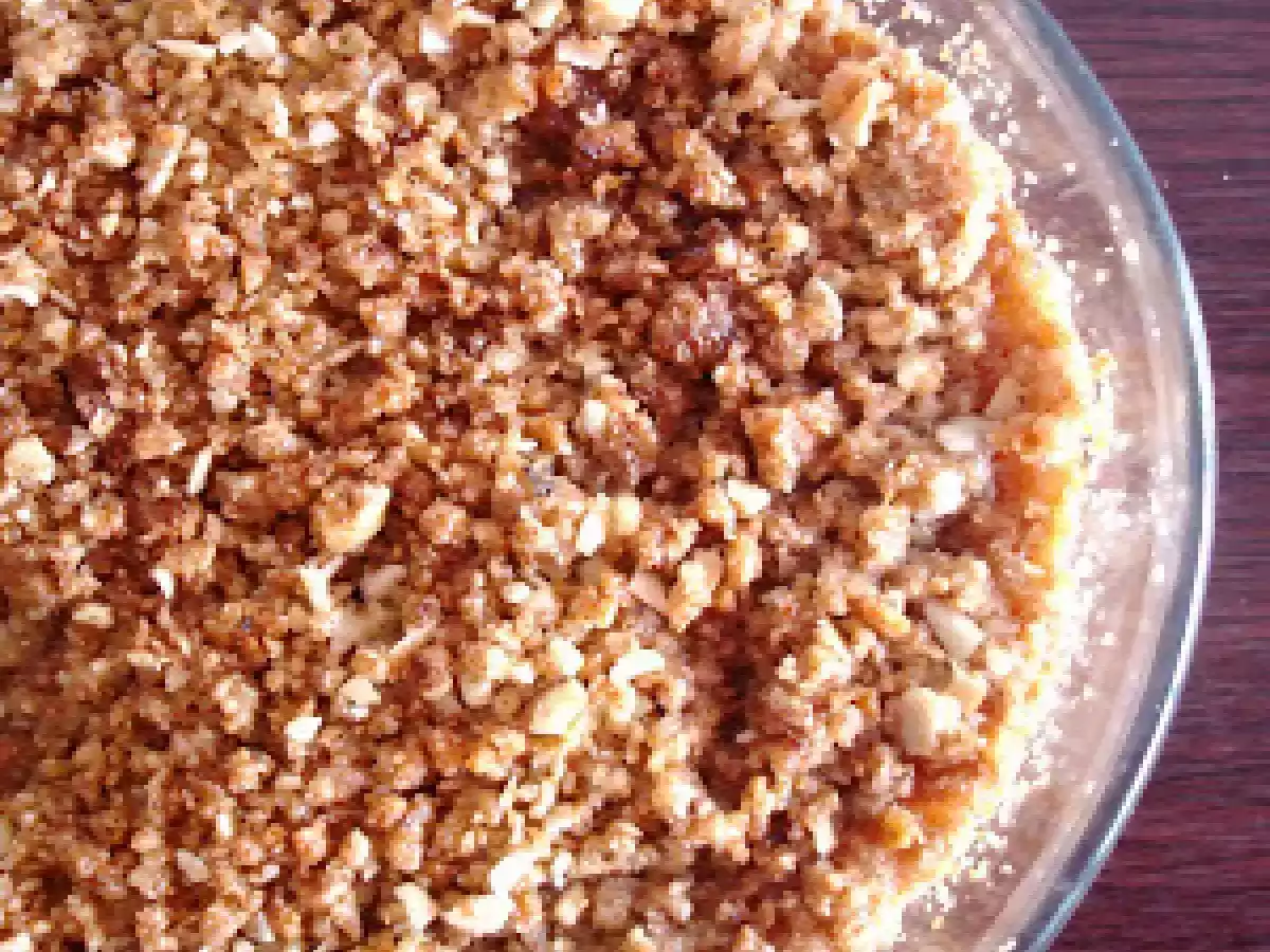 Crumble de Pêra e Vinho do Porto