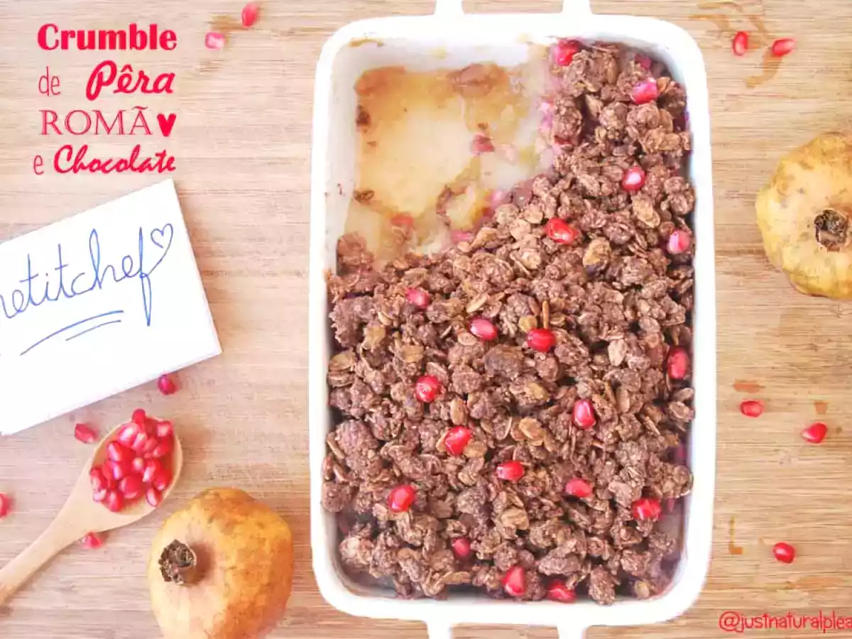 Crumble de Pêra, Romã e Chocolate - foto 2