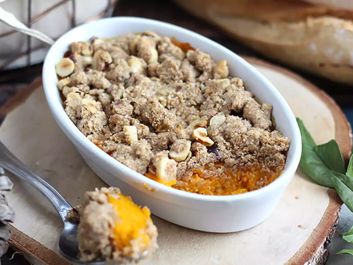 Crumble (farofa) de abóbora com avelã - foto 2