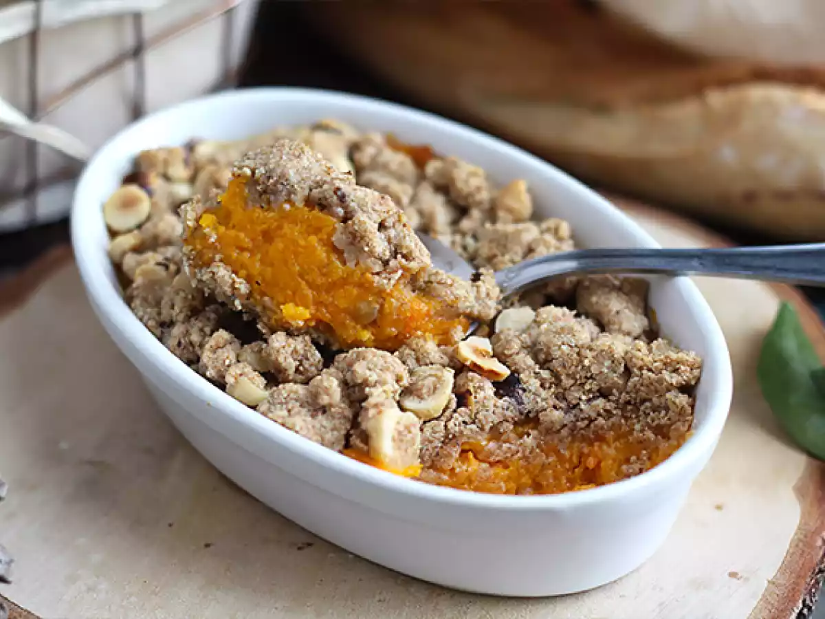 Crumble (farofa) de abóbora com avelã - foto 4