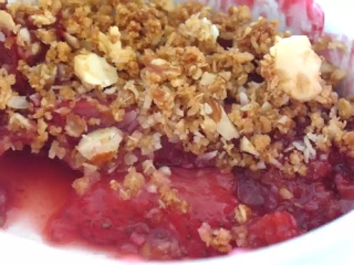 Crumble Rápido de Morango