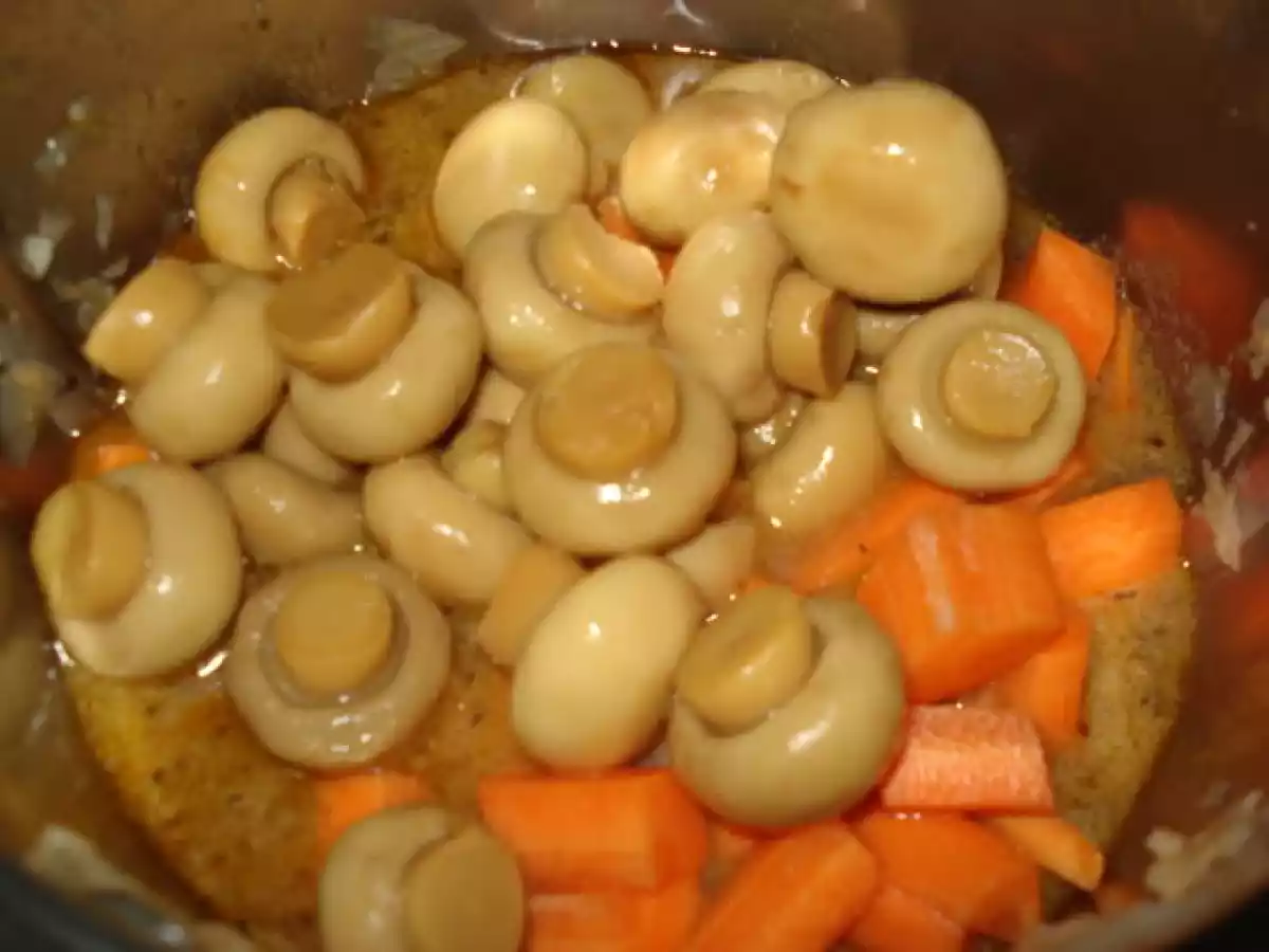 CUBINHOS DE PORCO COM CENOURAS E COGUMELOS... - foto 5
