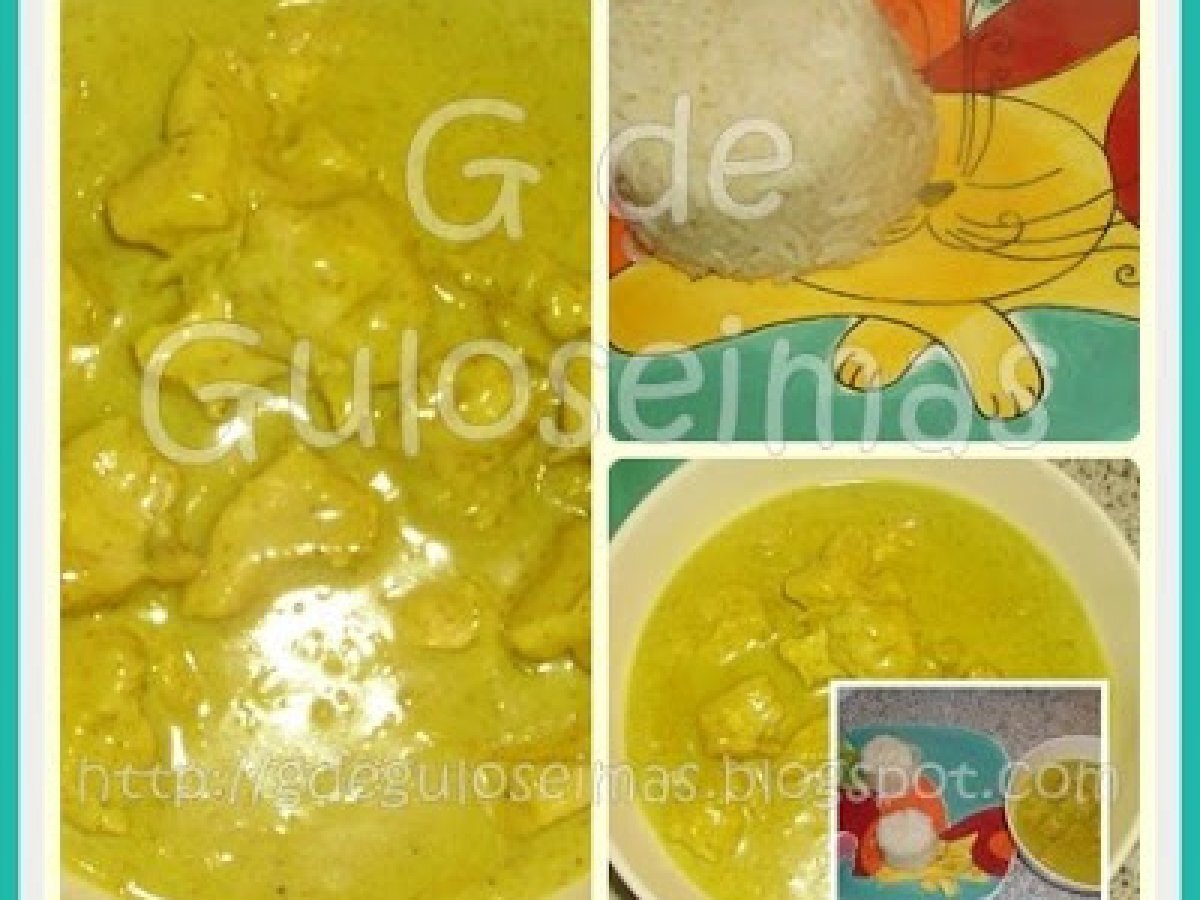 Cubos de Frango com Caril