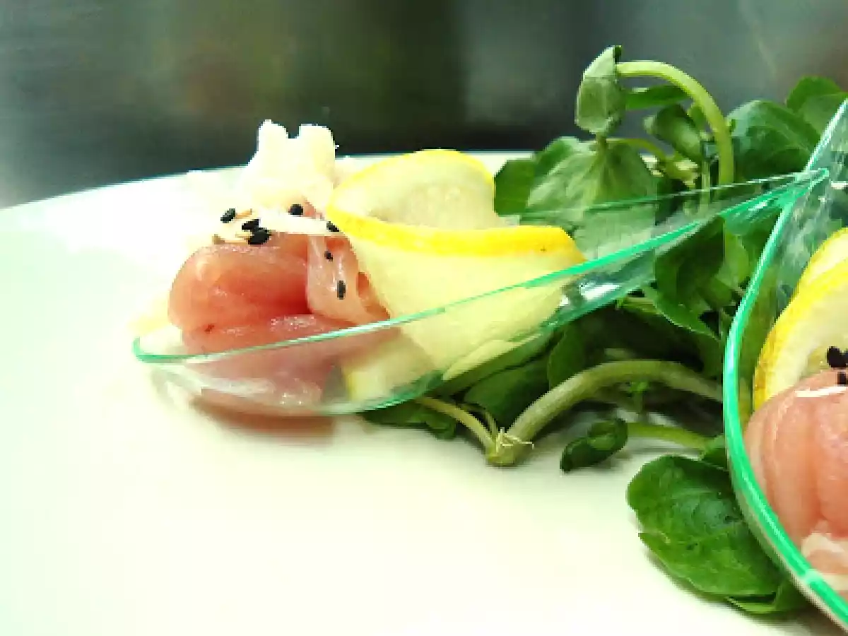 Cuilléres de Carpaccio de Atum com Vinagrette - foto 2