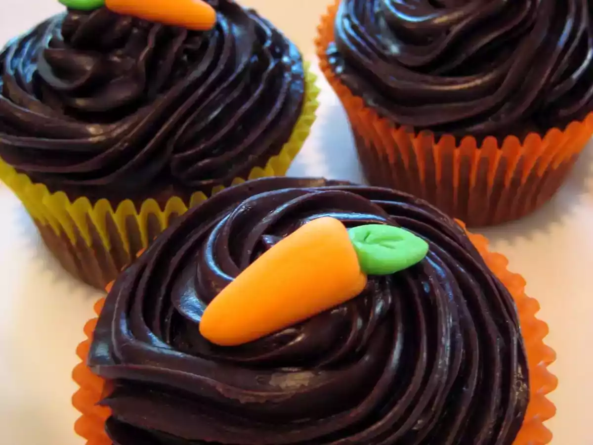 Cupcake de Cenoura e Chocolate