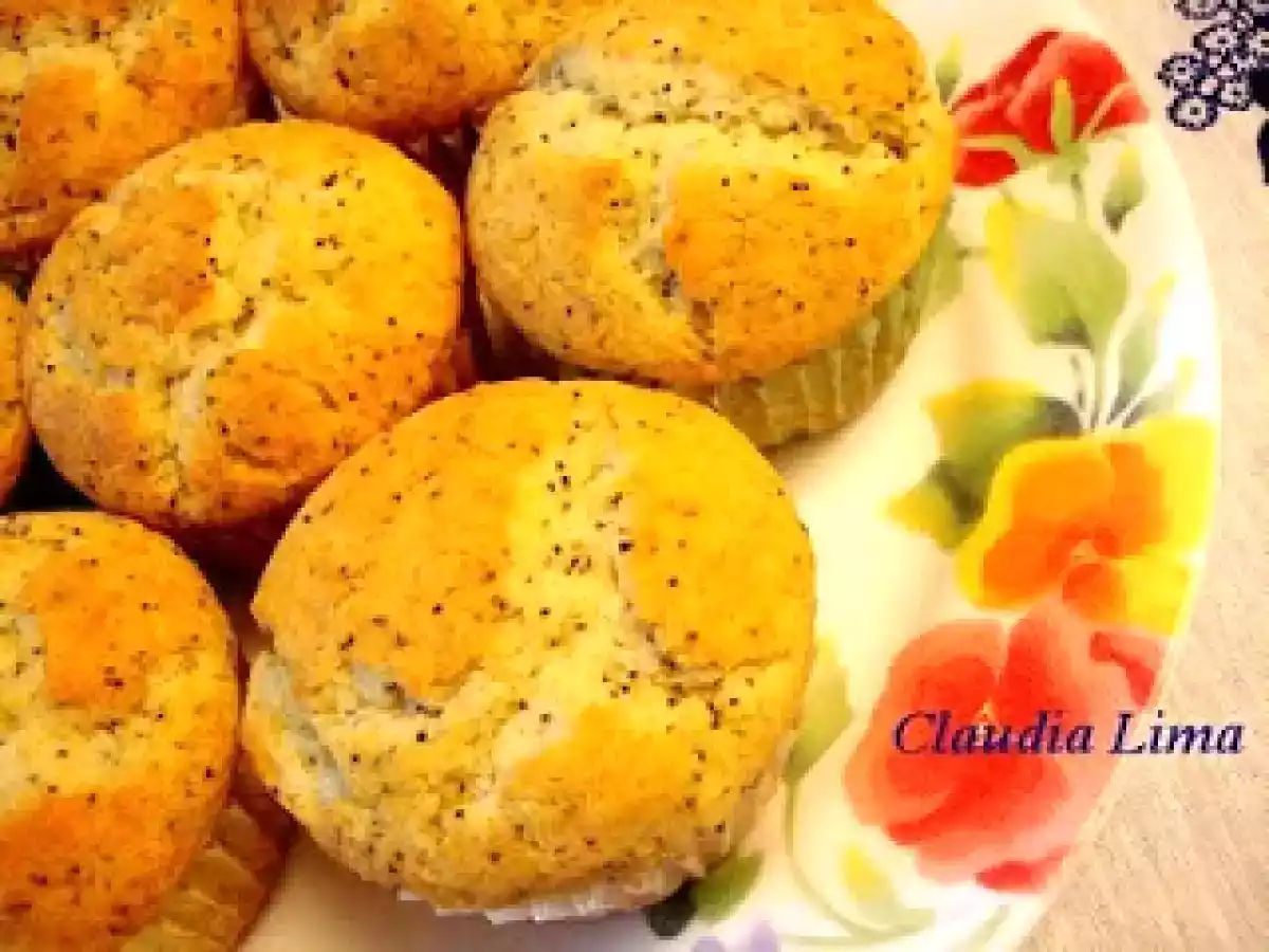 Cupcakes de Limão com Sementes de Papoula
