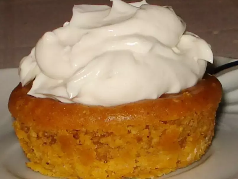 Cupcakes impossíveis de tarte de abóbora com creme de côco