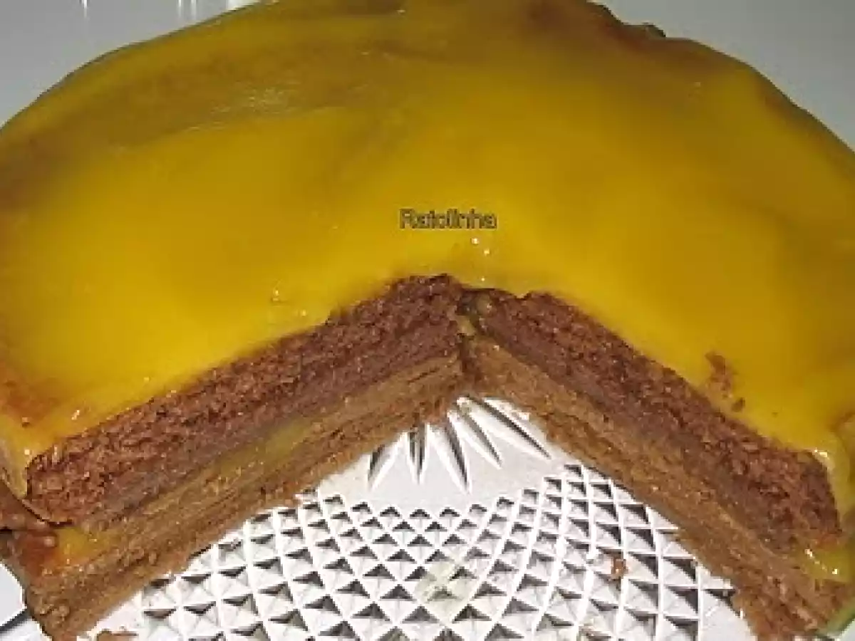 Delícia de Bolacha e Bolo de Chocolate c/ Creme Ovos à Ratolinha
