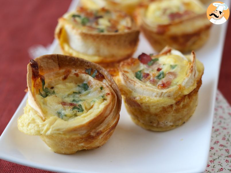 Deliciosas mini quiches feitas com tortilha!