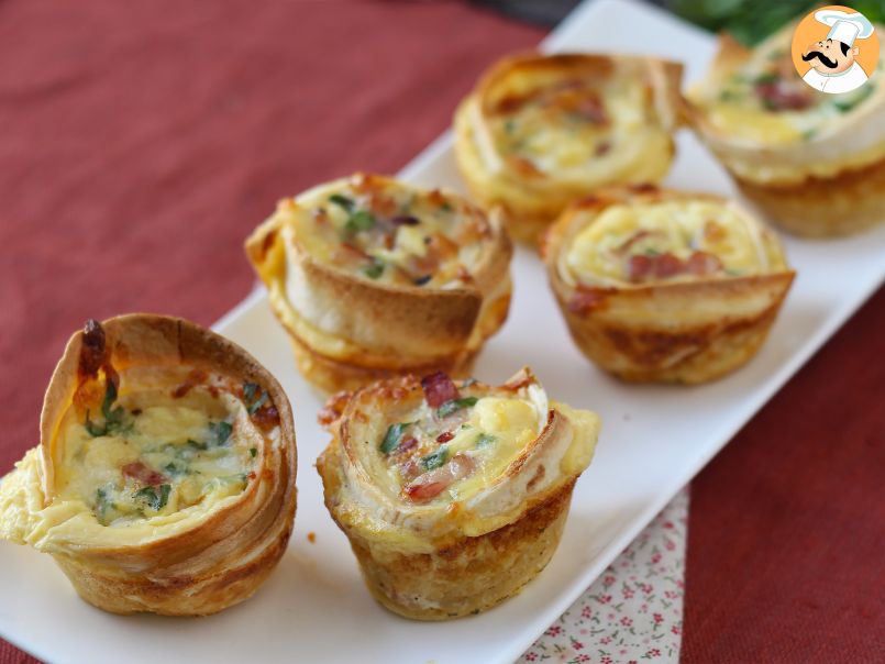 Deliciosas mini quiches feitas com tortilha! - foto 2