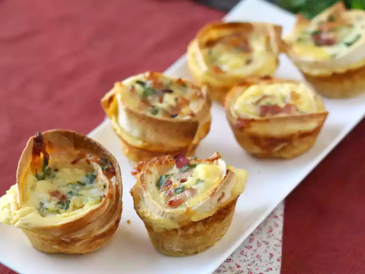 Deliciosas mini quiches feitas com tortilha! - foto 2