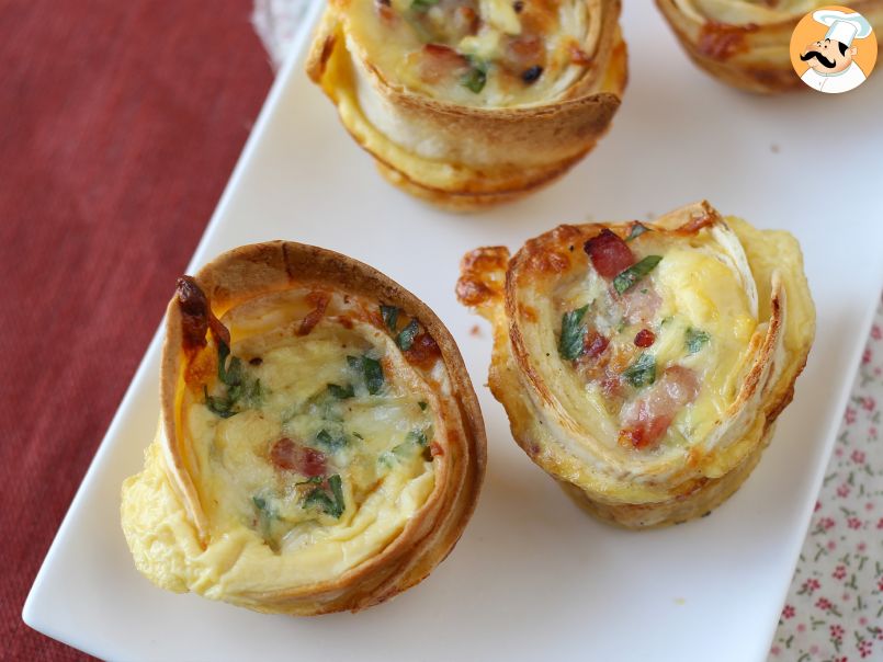 Deliciosas mini quiches feitas com tortilha! - foto 3