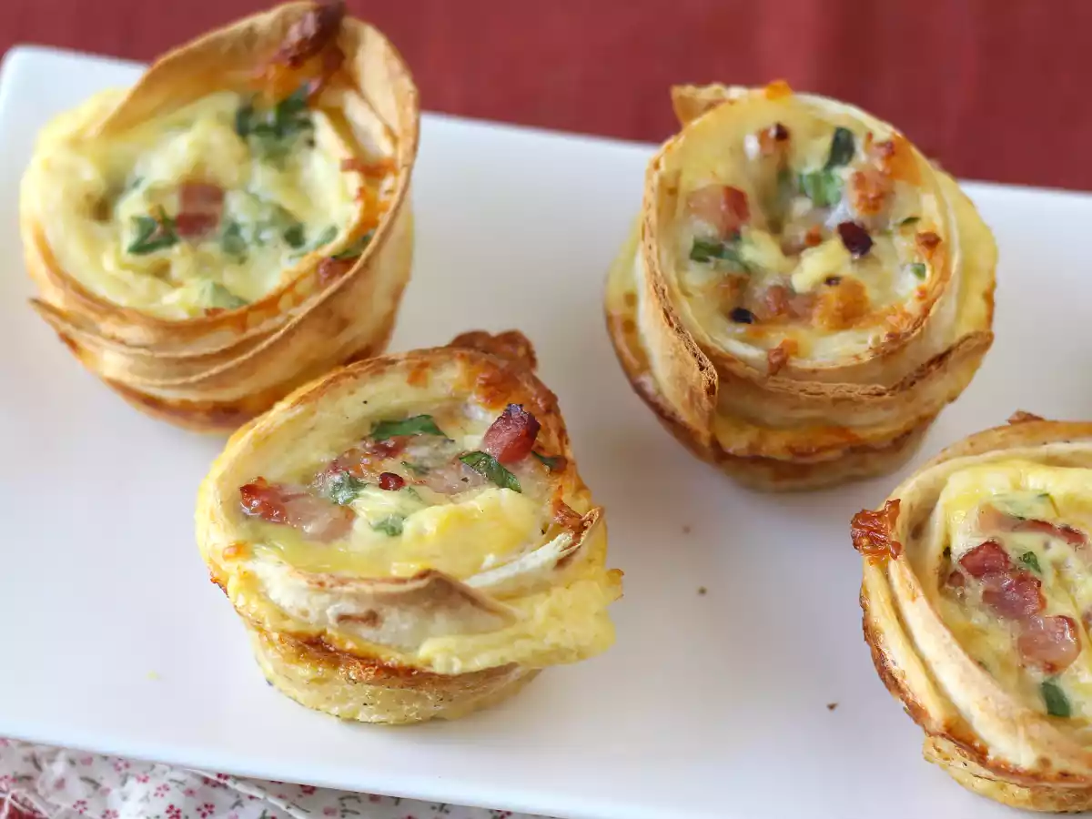 Deliciosas mini quiches feitas com tortilha! - foto 6