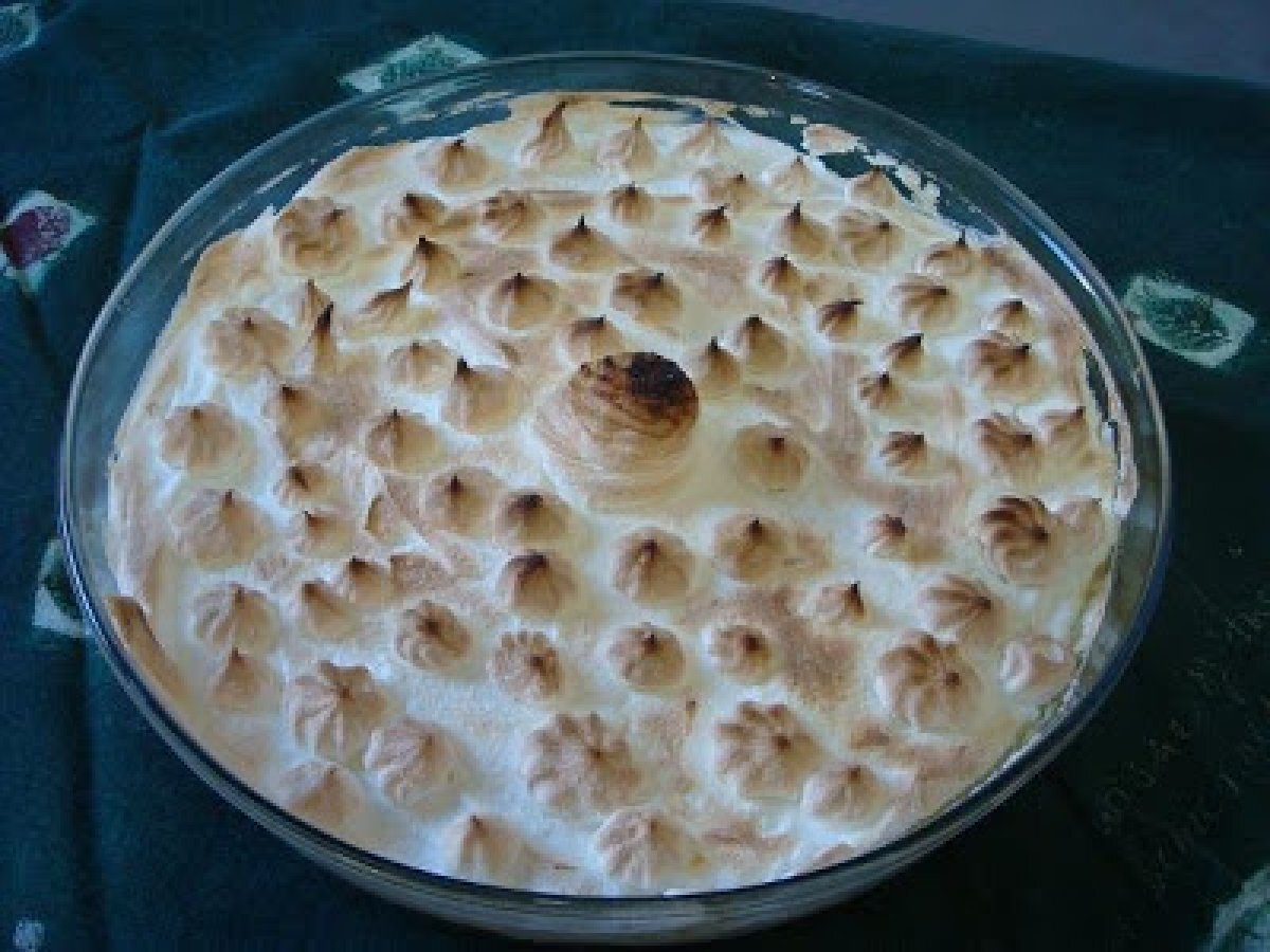 ??Doce de Banana com Creme e Merengue