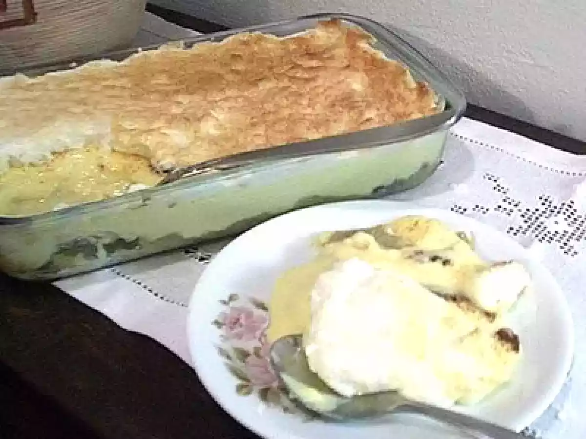 Doce de Banana com Creme e Suspiro