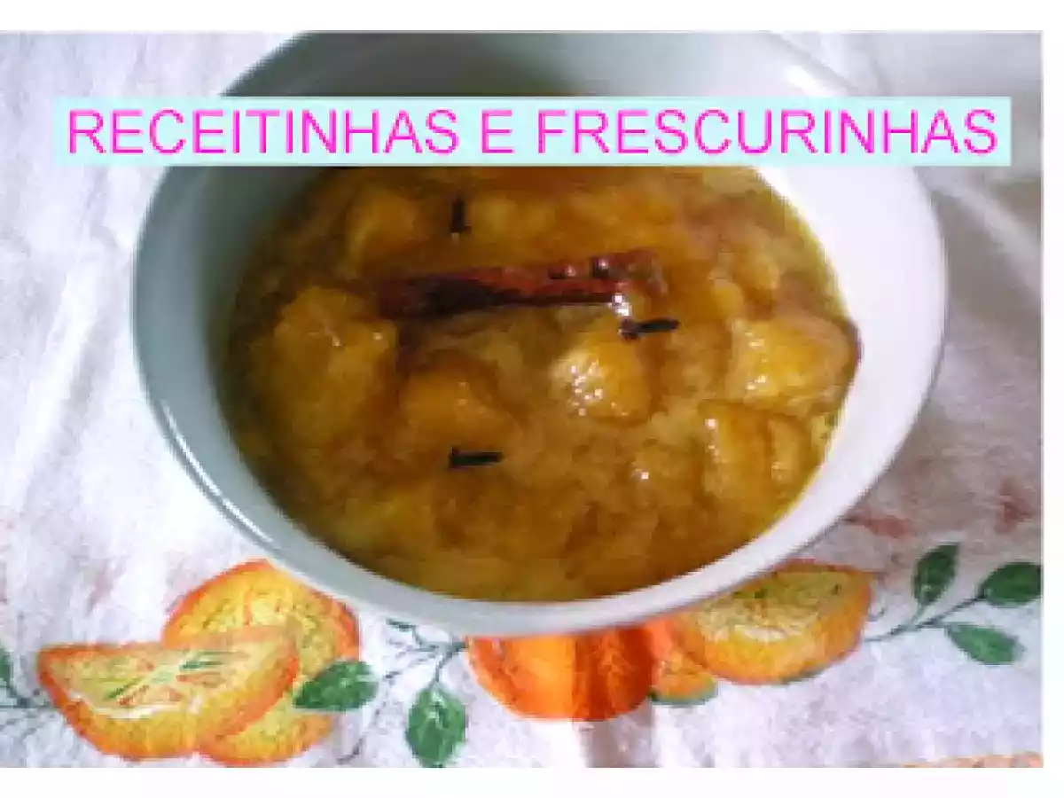 Doce de Banana com suco de laranja