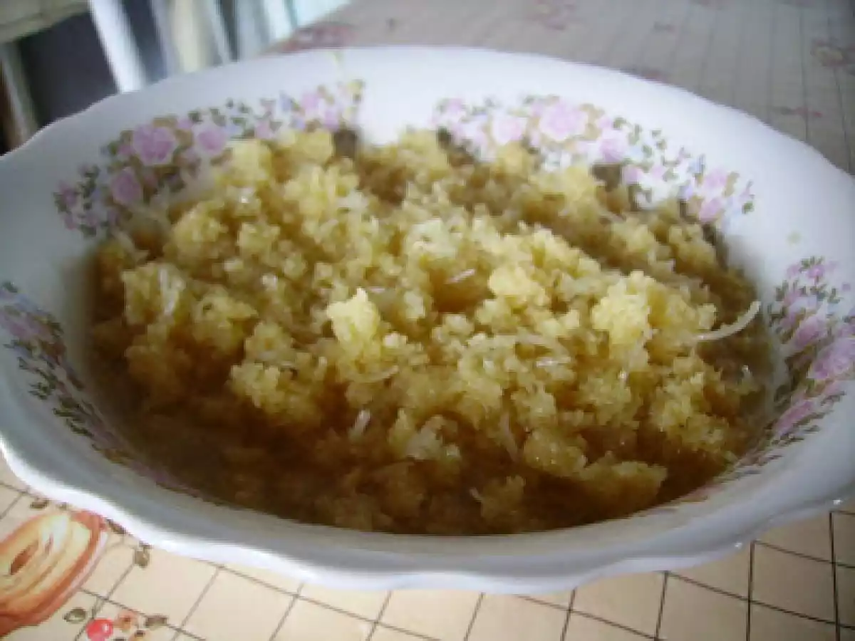 Doce de coalhada com laranja e coco