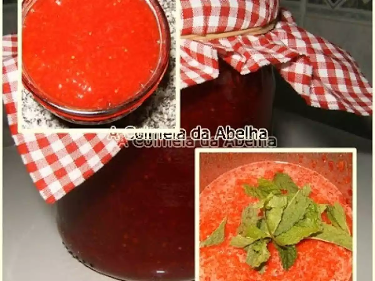 DOCE DE MORANGO AROMATIZADO COM HORTELÃ