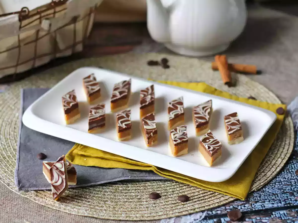 Doce marroquino Rkhama com amendoim e chocolate, fácil e sem forno - foto 5